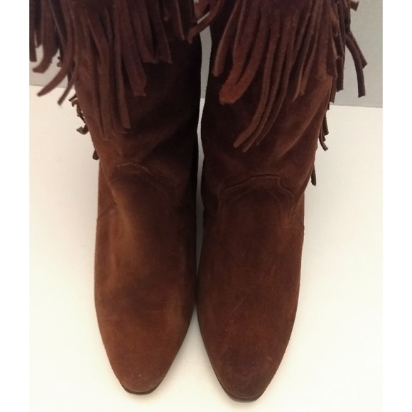 Leather Craft Premier Shoes - Vintage Fringe Cowgirl Western Boots